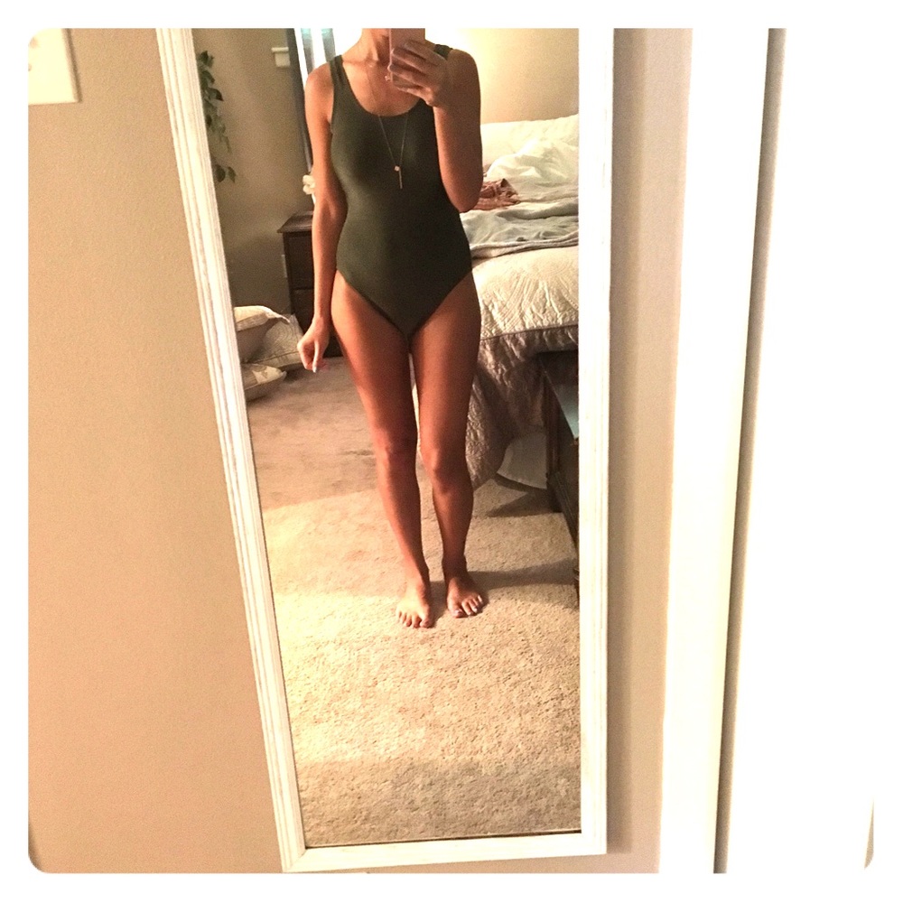 Vintage olive green one piece.